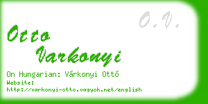 otto varkonyi business card