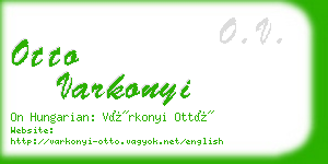 otto varkonyi business card